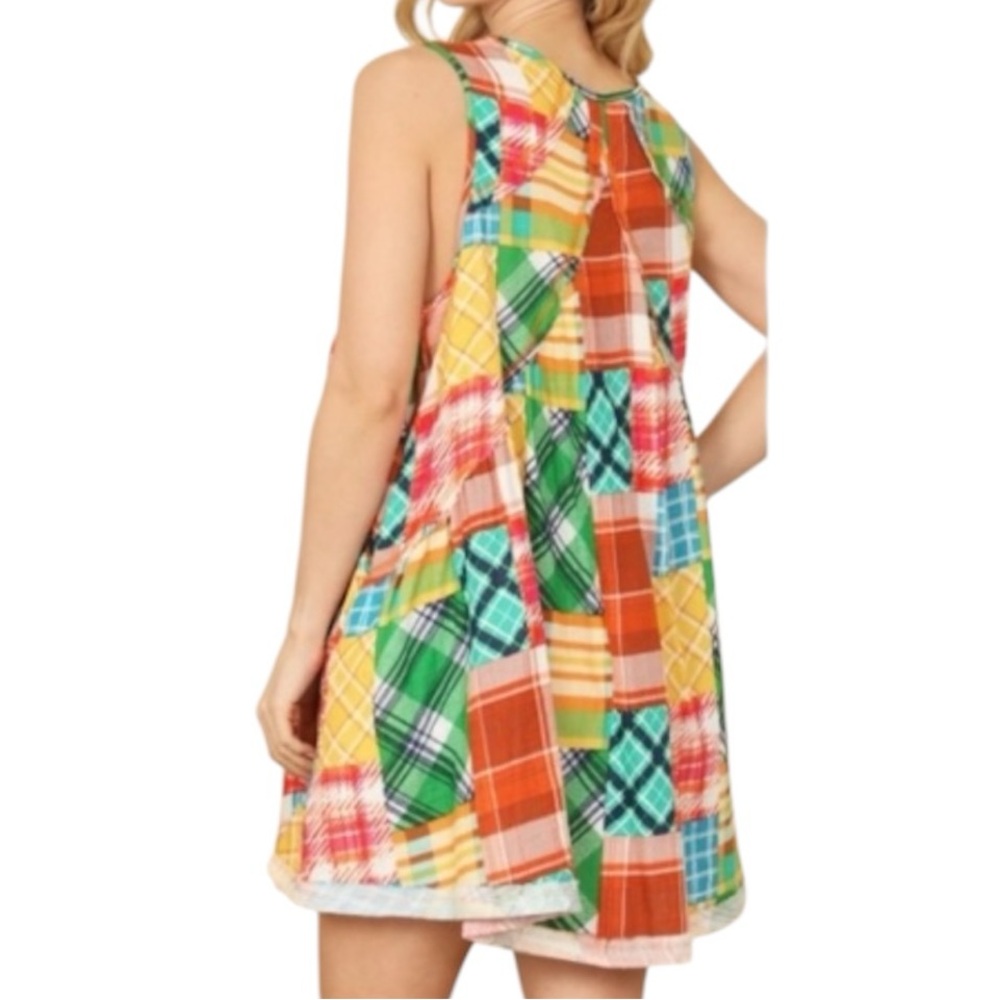 Ces Femme Multi Color Patchwork Mini Sundress (NW… - image 6